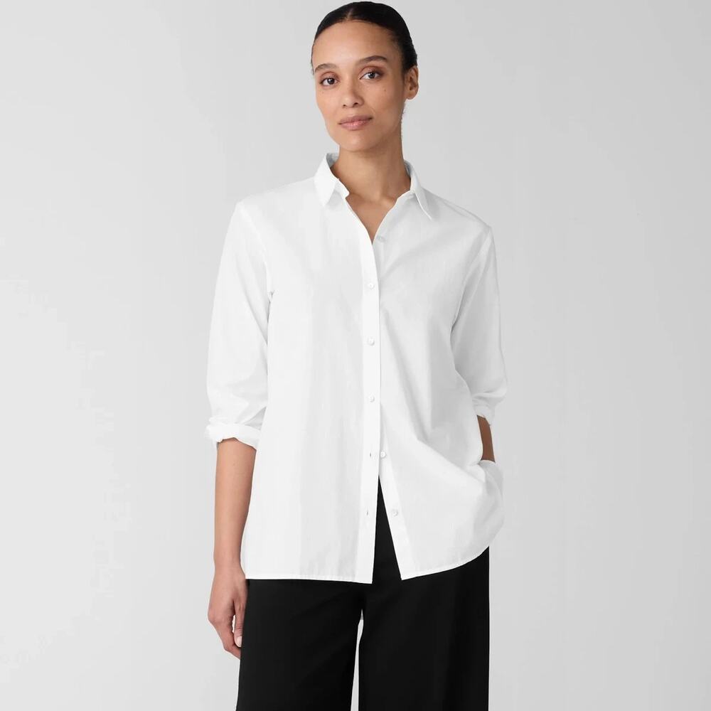 Eileen Fisher Classic Collar Shirt MSRP $159